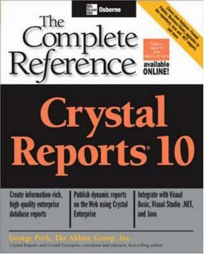 Cover for Crystal reports 10