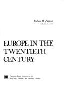 Cover for Europe in the twentieth century