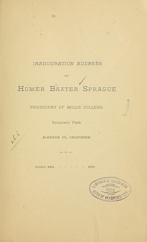 Cover for Inauguration address