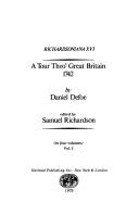 Cover for A tour thro' Great Britain