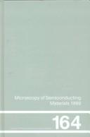 Cover for Microscopy of semiconducting materials 1999