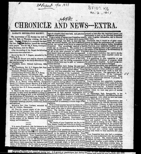 Cover for Chronicle and news---extra