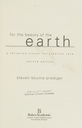 Cover for For the beauty of the earth