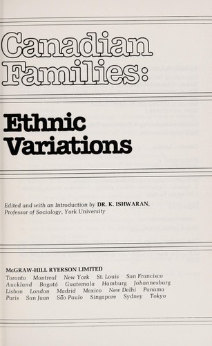 Cover for Canadian families