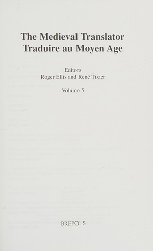 Cover for The Medieval translator