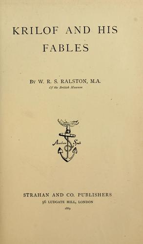 Cover for Krilof and his fables