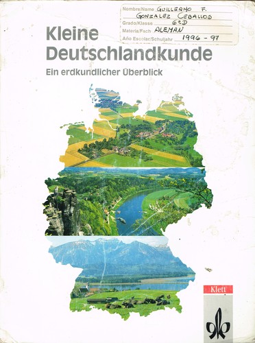Cover for Kleine Deutschlandkunde - Ein Erdkundlicher Uberblick