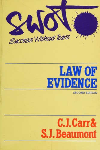 Cover for Swot Law of Evidence (Swot: Success Without Tears)