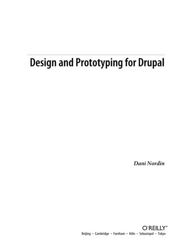 Cover for Design and prototyping for Drupal