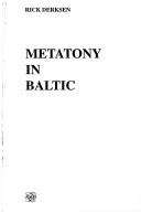 Cover for Metatony in Baltic