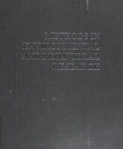 Cover for Methods in environmental and behavioral research