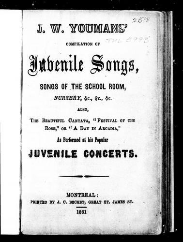 Cover for J.W. Youmans' compilation of juvenile songs