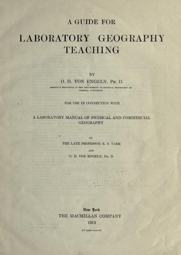 Cover for A guide for laboratory geography teaching
