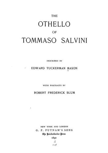Cover for The Othello of Tommaso Salvini