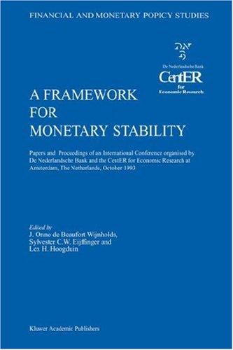 Cover for A Framework for Monetary Stability