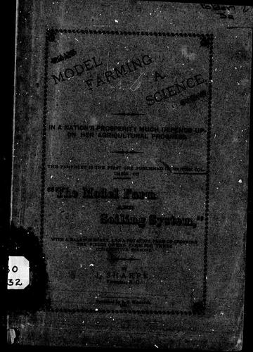 Cover for Model farming, a science