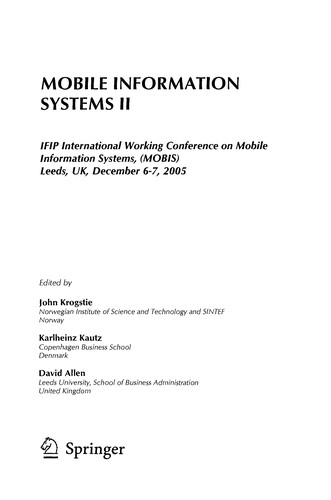 Cover for Mobile information systems II
