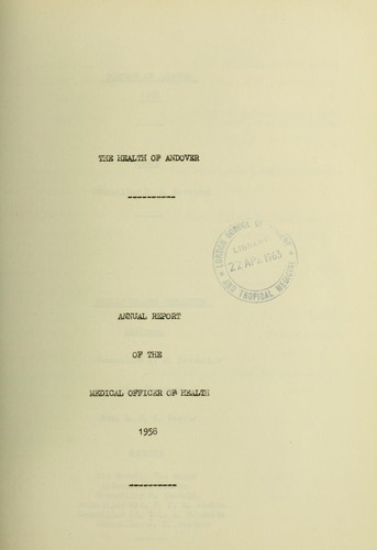 Cover for [Report 1958]