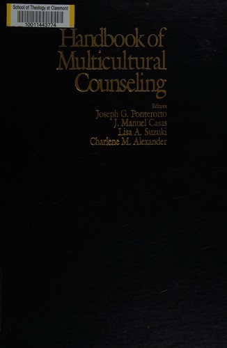 Cover for Handbook of multicultural counseling