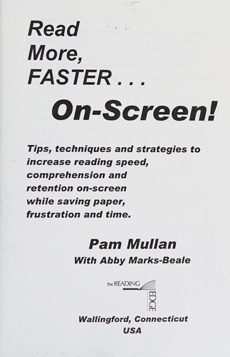 Cover for Read more, faster--