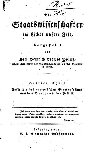 Cover for Die Staatswissenschaften im Lichte unserer Zeit