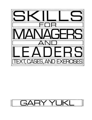 Cover for Skills for managers and leaders