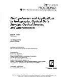 Cover for Photopolymers and applications in holography, optical data storage, optical sensors, and interconnects