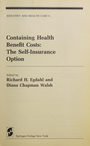 Cover for Containing health benefit costs