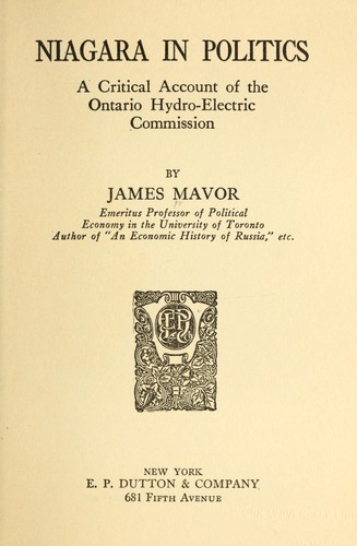 Cover for Niagara in politics