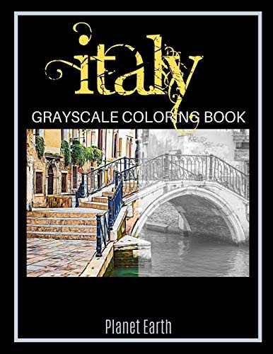 Cover for Italy Grayscale Coloring Book