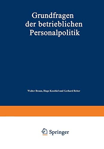 Cover for Grundfragen der Betrieblichen Personalpolitik