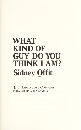 Cover for What kind of guy do you think I am?