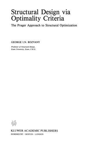 Cover for Structural Design via Optimality Criteria