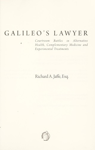 Cover for Galileo's lawyer