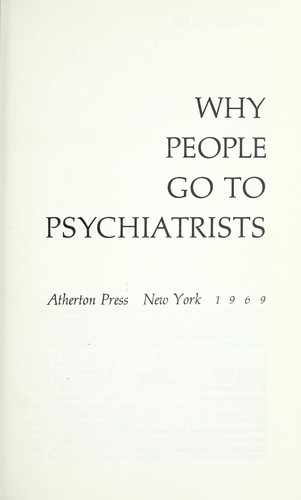 Cover for Why people go to psychiatrists