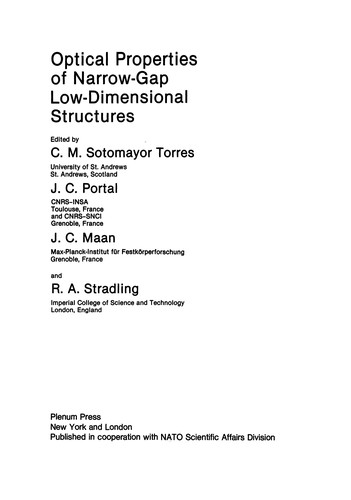 Cover for Optical Properties of Narrow-Gap Low-Dimensional Structures