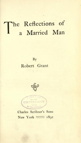 Cover for The reflections of a married man