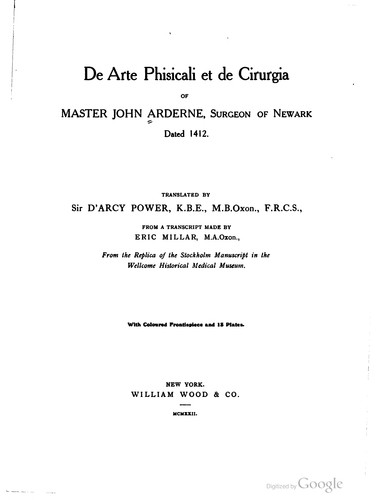 Cover for De arte phisicali et de cirurgia of Master John Arderne, surgeon of Newark ; dated 1412