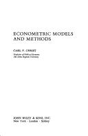 Cover for Econometric Models and Methods.