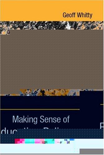 Cover for Making Senase of Education Policy