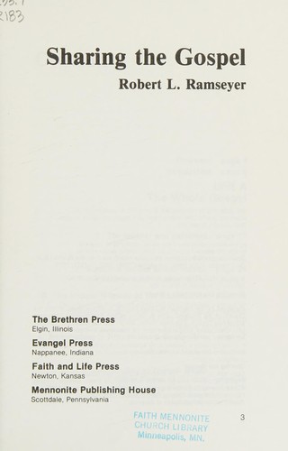 Cover for Sharing the Gospel