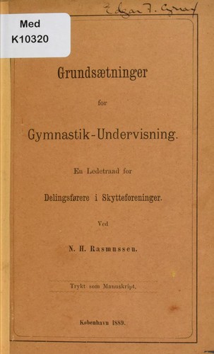 Cover for Grunds©Œtninger for gymnastik-undervisning