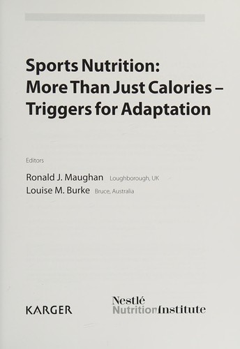 Cover for Sports nutrition