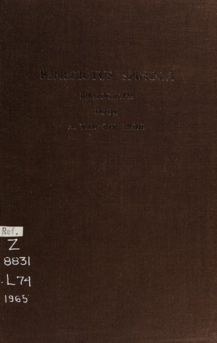 Cover for Benedictus Spinoza