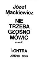 Cover for Nie trzeba głośno mówić