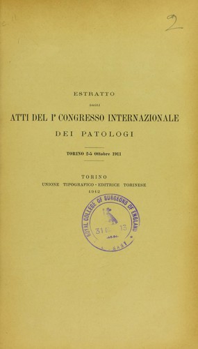 Cover for On the classification of biastomatous tumours