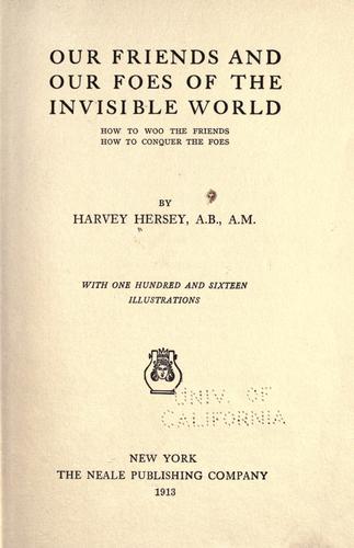 Cover for Our friends and our foes of the invisible world