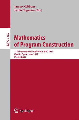 Cover for Mathematics of Program Construction