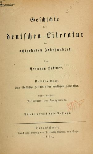 Cover for Literaturgeschichte des achtzehnten Jahrhunderts