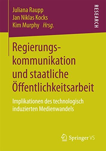 Cover for Regierungskommunikation und staatliche Öffentlichkeitsarbeit
